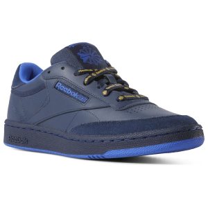 Adidasy Męskie Reebok Club C 85 Niebieskie/Pomarańczowe PL 60GYKWJ